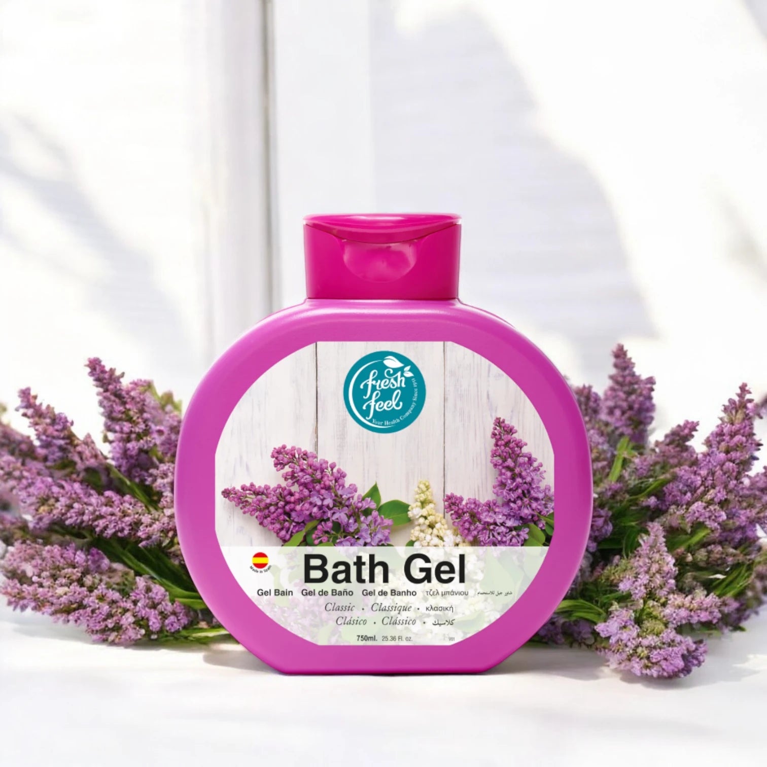 Freshfeel Classic Bath Gel 750ml – Foaming, Moisturizing & Refreshing Shower Gel for Soft & Hydrated Skin - Damoo