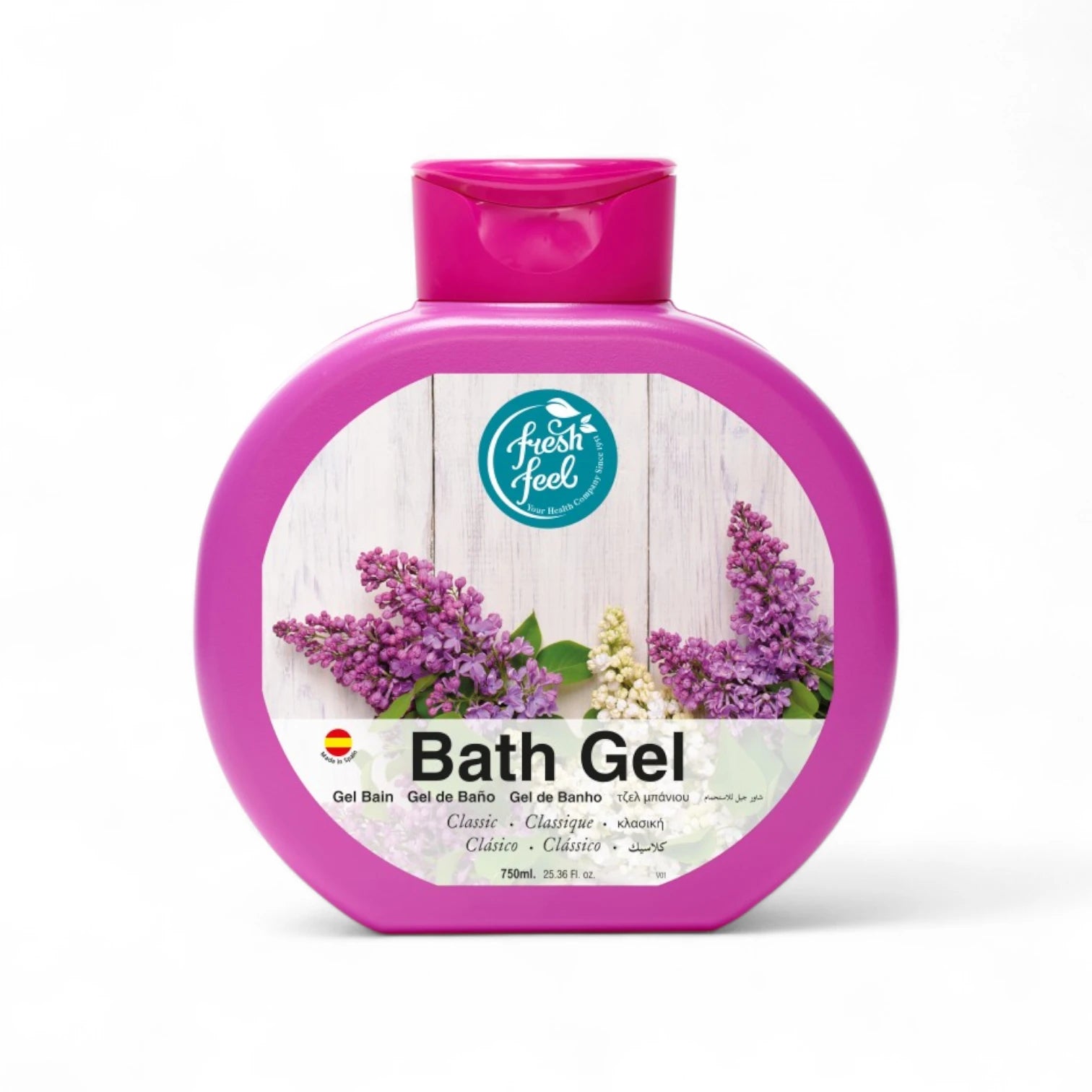 Freshfeel Classic Bath Gel 750ml – Foaming, Moisturizing & Refreshing Shower Gel for Soft & Hydrated Skin - Damoo