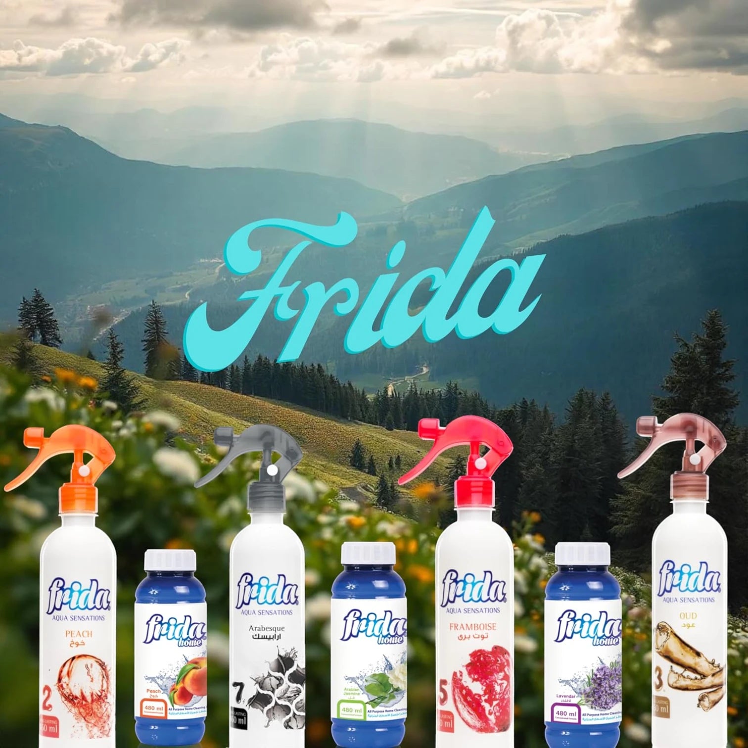 Frida Aqua Satation Air Freshener Spray – Chickadee Scent – 460ml – Soft Fresh Room Spray with Long-Lasting Fragrance & Passive Diffusion - Damoo