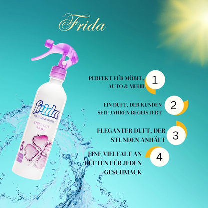 Frida Aqua Satation Air Freshener Spray – Chill Out Scent – 460ml – Water Lily & Bamboo Fragrance, Long-Lasting Room Spray - Damoo