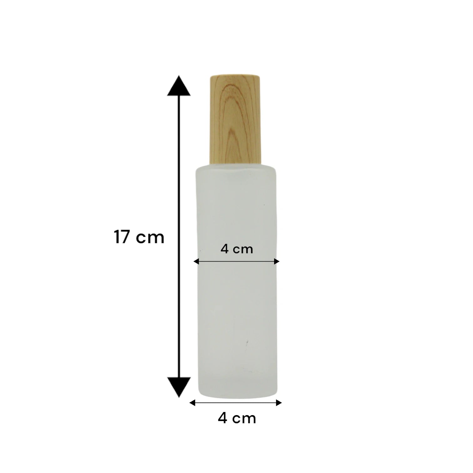 Frosted Glass Spray Bottle with Wooden Cap 80 ML – Refillable Atomizer for Perfume, Mist & Skincare - Damoo