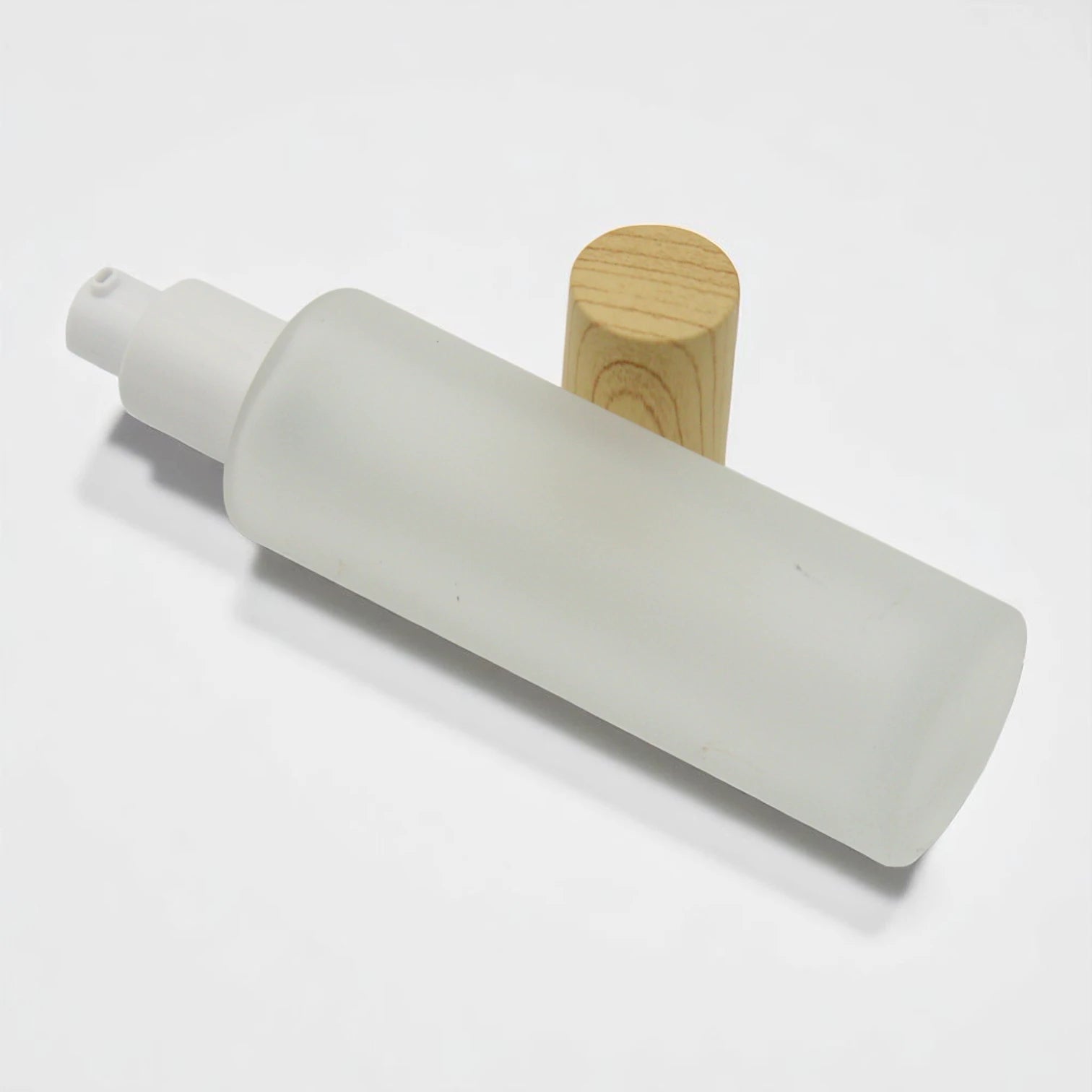 Frosted Glass Spray Bottle with Wooden Cap 80 ML – Refillable Atomizer for Perfume, Mist & Skincare - Damoo
