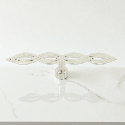 Fursan Clear Acrylic Cake Server – Delicate Leaf Collection with Dome Lid & Iron Handle - Damoo