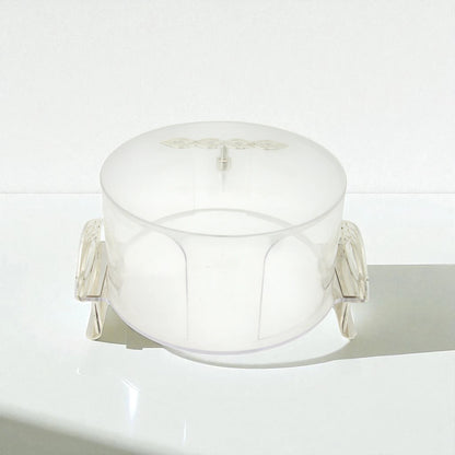 Fursan Clear Acrylic Cake Server with Dome Lid and Iron Handle | Elegant Dessert Display Stand for Cakes, Pastries & Sweets - Damoo