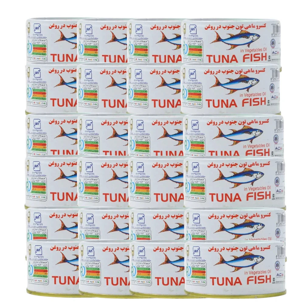 Bandar Abbas Tuna Fish in Vegetable Oil 24 x 190g – White Tuna | High Protein & Omega-3 | Perfect for Sandwiches, Salads & Meals - Damoo
