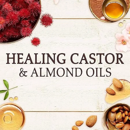 Garnier Ultra Doux Healing Castor & Almond Oil Shampoo | 2 x 400ml | Strengthening for Weak, Hair Fall-Prone Hair | Alcohol-Free - Damoo