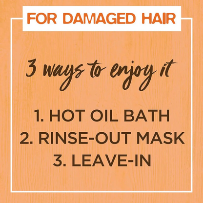 Garnier Ultra Doux Papaya Hair Food 3-in-1 Hair Cream for Damaged Hair – 390ml – Repairing Hair Mask with Papaya & Amla – 98% Natural Origin, Vegan, Silicone-Free Formula - Damoo