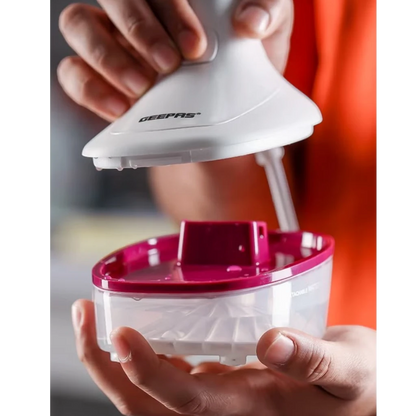 Geepas 1630W Handheld Garment Steamer  | Ceramic Head, Auto Shut-Off  | Fast Heating & Adjustable Steam  | Detachable Water Tank | White & Maroon – GGS25021 - Damoo