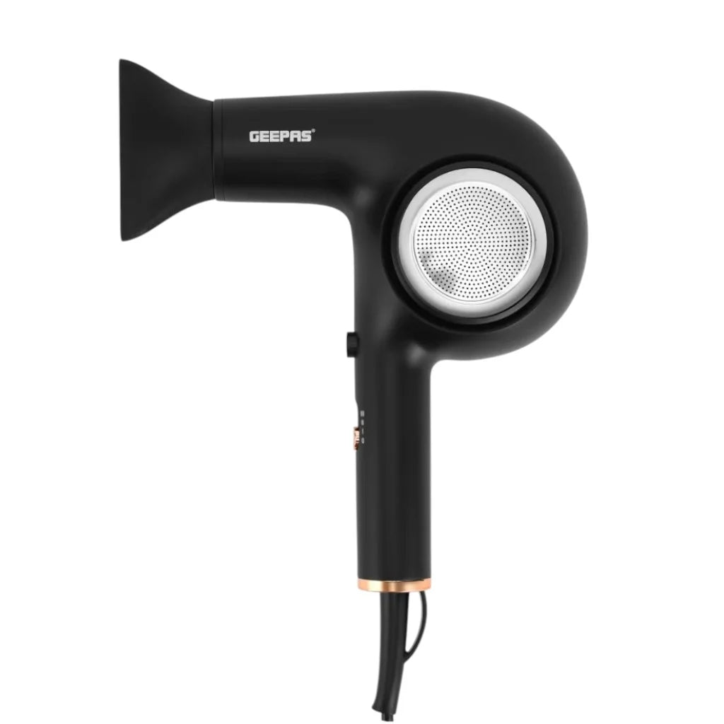 Geepas 1800W Hair Dryer  – 2 Speed Settings, Cool Shot , Ionic Technology for Smooth & Fast Drying  – With Concentrator Nozzle & Detachable Filter – Purple & Black | GH8645N - Damoo