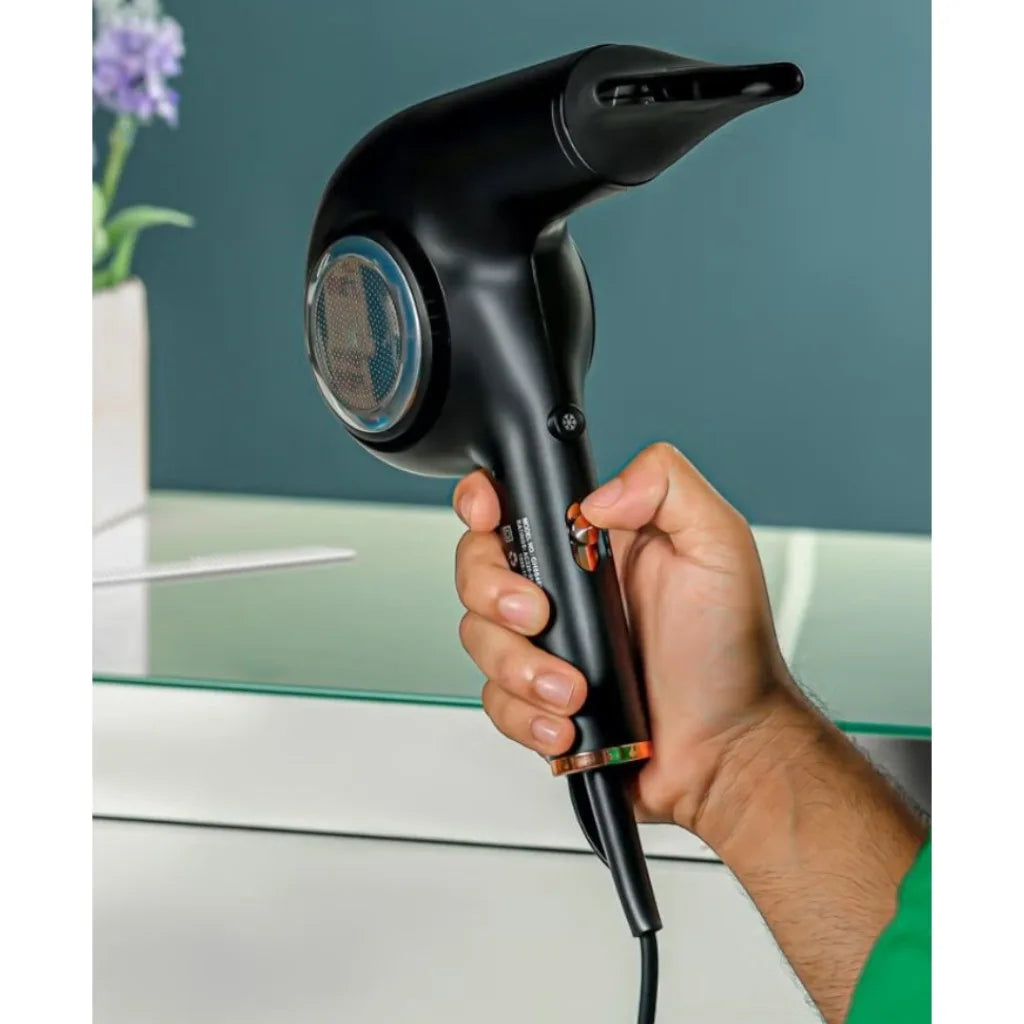 Geepas 1800W Hair Dryer  – 2 Speed Settings, Cool Shot , Ionic Technology for Smooth & Fast Drying  – With Concentrator Nozzle & Detachable Filter – Purple & Black | GH8645N - Damoo