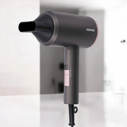 Geepas 1800W Hair Dryer with Cool Shot Function – Dual Speed & Heat Settings, Concentrator Nozzle, Lightweight & Travel-Friendly Design | GH86061 - Damoo