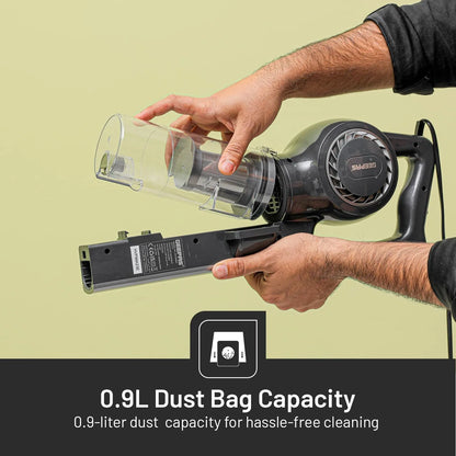 Geepas 2-in-1 Stick & Handheld Vacuum Cleaner – 600W Power, HEPA Filter, 0.9L Dust Cup, Adjustable Floor Head, Lightweight & Quiet – GVC2596N – Black/Grey - Damoo