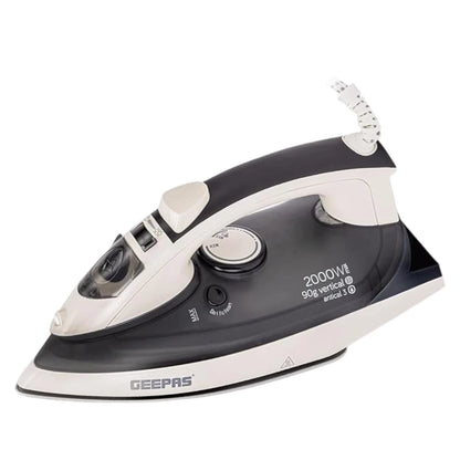 Geepas 2000W Ceramic Steam Iron – Temperature Control, Vertical Steam, Auto Shutoff, Self Cleaning, Wet & Dry Ironing - GSI7788 - Damoo