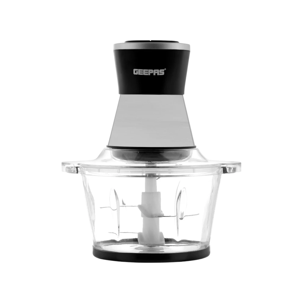 Geepas 500W Multi Chopper with 2L Glass Bowl, 4 Stainless Steel Blades, Copper Motor, 2-Speed Control, Overheat Protection, Safety Lock – GMC42021 - Damoo