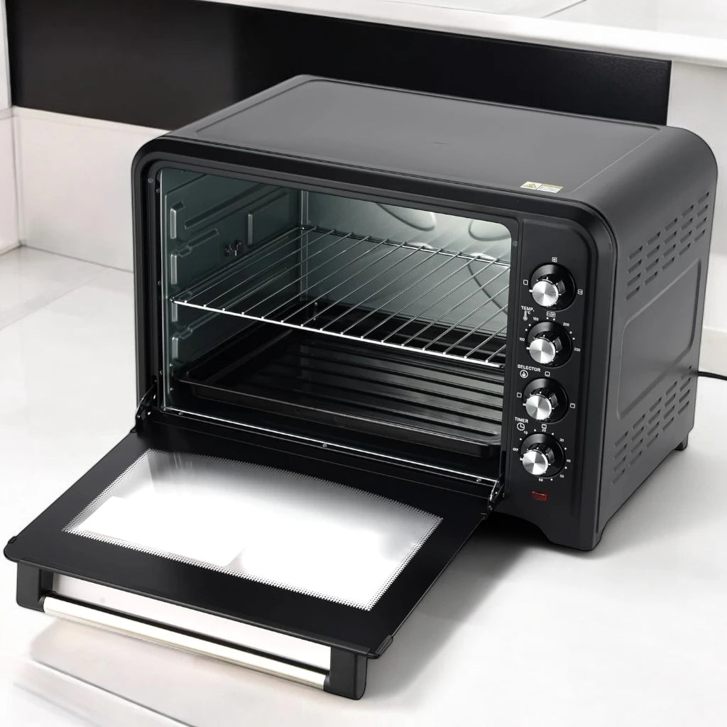 Geepas 60L Electric Oven with Rotisserie & Convection, 2200W Power, 60-Min Timer with Bell, Grill Function, Multi-Cooking Modes - GO4401N - Damoo