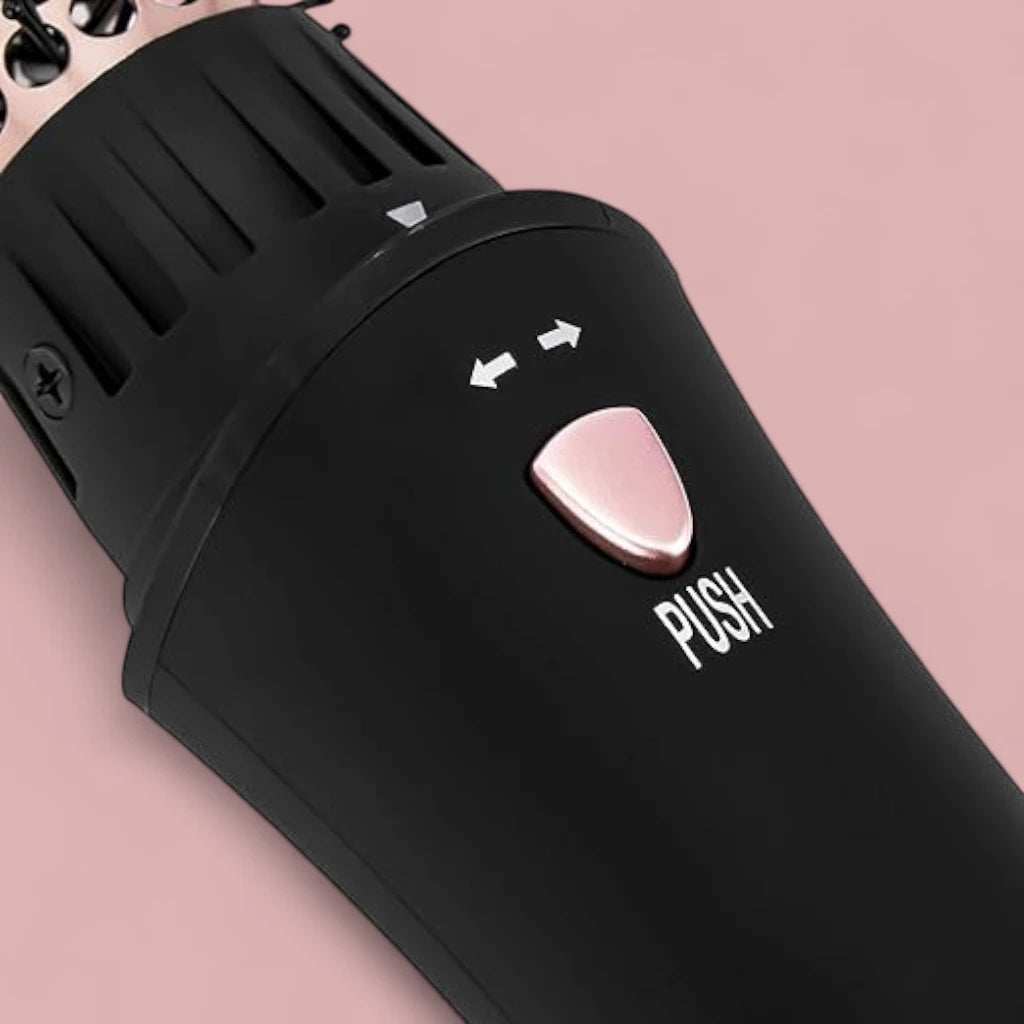 Geepas 8-in-1 Hair Styler GH86070 | 1000W Multi-Functional Hair Styling Tool with 7 Attachments | 2 Speed & Cool Settings | Ceramic Coated | 360° Swivel Cord | Black & Gold - Damoo
