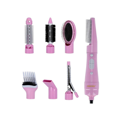 Geepas 8-in-1 Hot Air Hair Styler – 750W, 2 Speed Settings, Overheat Protection, Cool Function, 360° Swivel Cord – Hair Dryer, Curler, Volumizer, Straightener – Salon-Quality Styling at Home - GH731 - Damoo