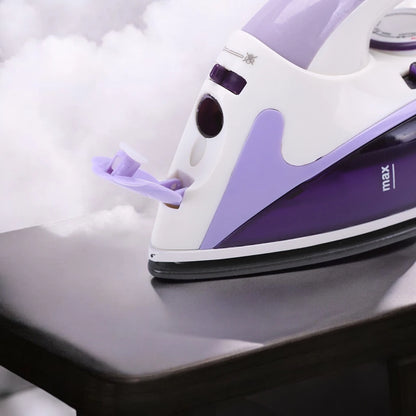 Geepas 800W Travel Iron with Foldable Handle – Non-Stick Soleplate, Adjustable Thermostat, Transparent Water Tank, Lightweight Design – GSI7805 - Damoo