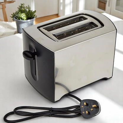 Geepas 900W 2-Slice Stainless Steel Toaster with Defrost, Reheat & Cancel Functions, High Lift & Lock Lever, Wide Slots & Removable Crumb Tray – Cool Touch Design - GBT6152 - Damoo