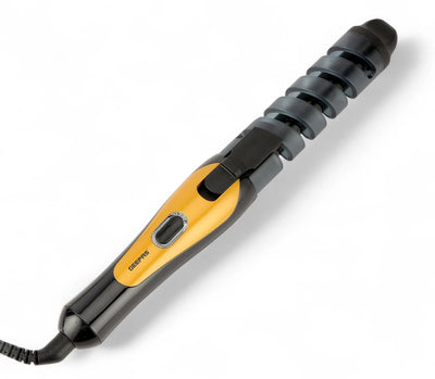 Geepas Automatic Hair Curler – 25W Ceramic Curling Iron with Spiral Groove, Auto Shut-Off, 3 Timer Settings & Dual Heat Modes – Smooth, Frizz-Free Curls- GH8656 - Damoo