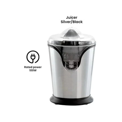 Geepas Electric Citrus Juicer – Stainless Steel Orange & Lemon Juicer with Anti-Drip Spout, Dishwasher-Safe Parts, Quiet Motor, 100W , Compact Design for Freshly Squeezed Fruit Juice – GCJ46013UK – Silver - Damoo