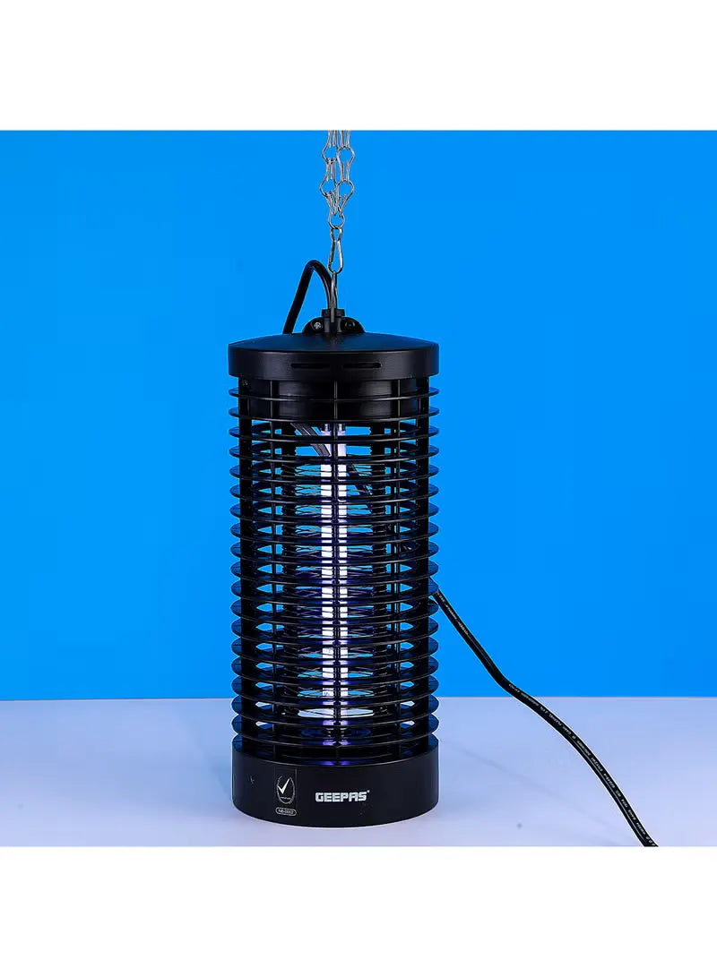 Geepas Electric Insect Killer Bug Zapper 6W - GBK1149 – Safe, Non-Toxic Mosquito & Fly Eliminator – Portable & Efficient – Quiet, Baby-Friendly Mosquito Trap with Camping Lantern (Black) - Damoo