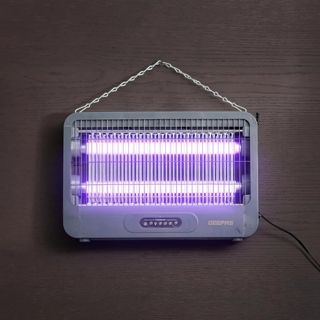 Geepas Electric Mosquito Killer with Remote Control – Dual Grid Insect Trap, Removable Protective Net, Low Power Consumption – Ideal for Home, Office & Commercial Use – GBK25605 - Damoo
