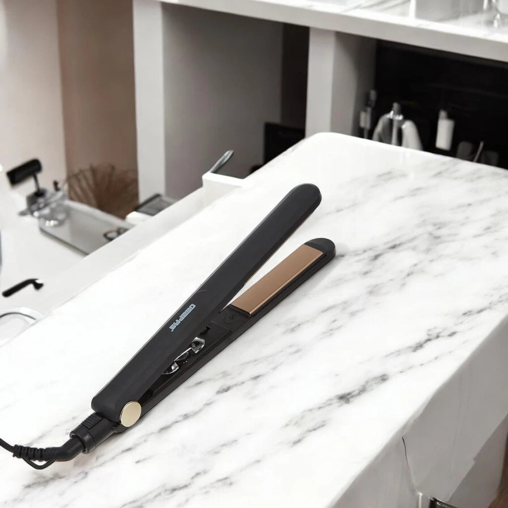 Geepas Hair Straightener – Easy-Style with Lockable Handle, Adjustable Temperature Up to 230°C, PTC Heater, 360° Swivel Cord – GHS86015 - Damoo