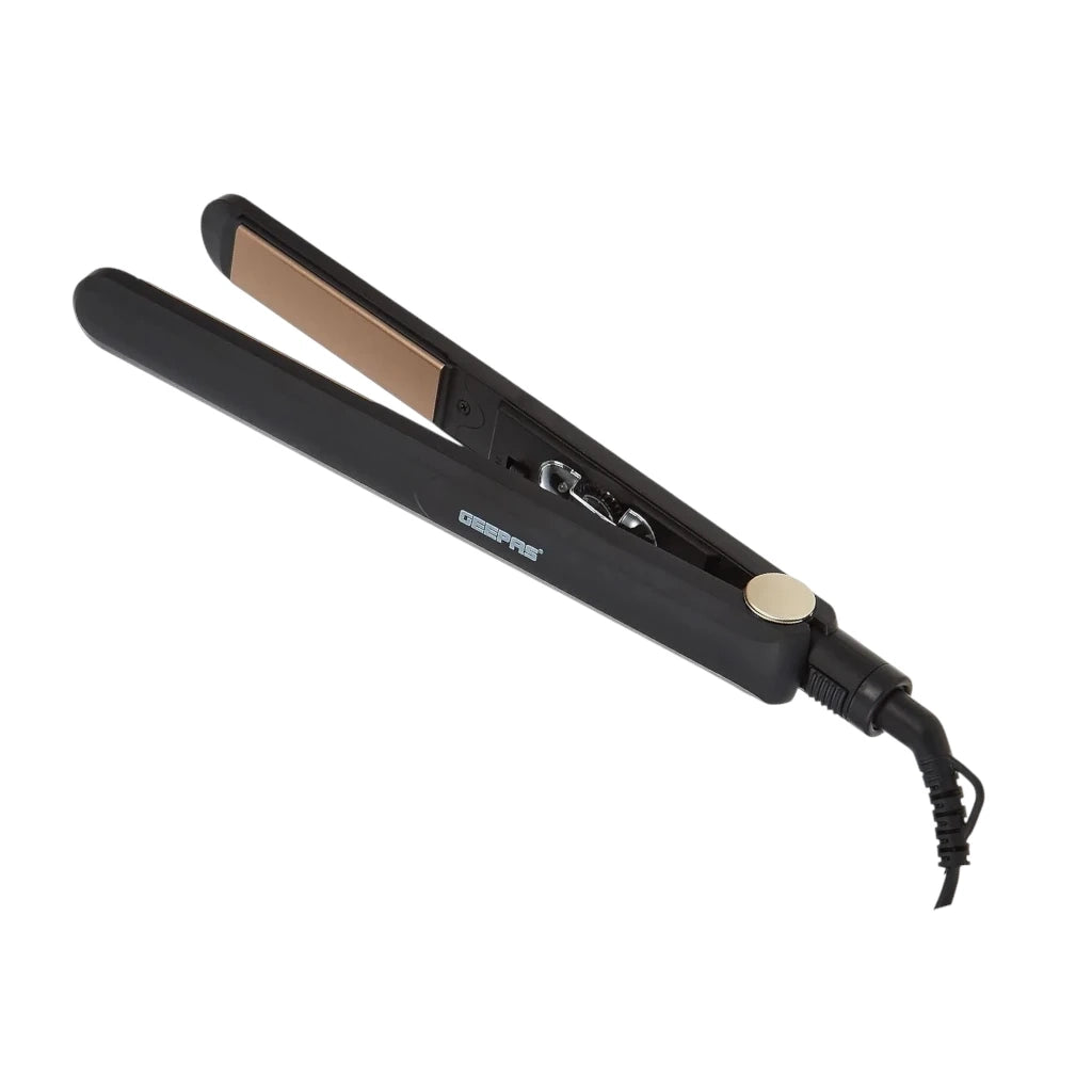 Geepas Hair Straightener – Easy-Style with Lockable Handle, Adjustable Temperature Up to 230°C, PTC Heater, 360° Swivel Cord – GHS86015 - Damoo