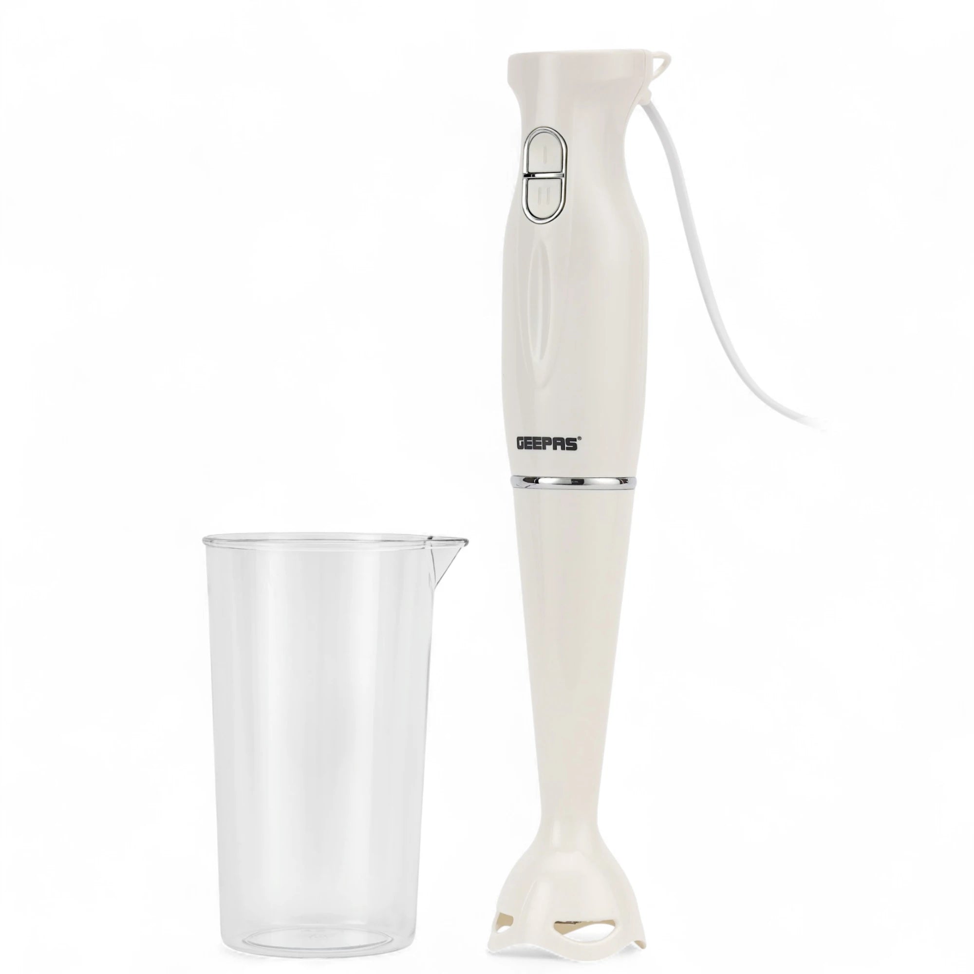 Geepas Hand Blender 200W with 2-Speed Control, Stainless Steel Blade & Detachable Stick | Low Noise Motor | Ideal for Smoothies, Baby Food & Milkshakes – GHB6143 - Damoo