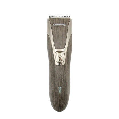 Geepas Rechargeable Cordless Hair Trimmer GTR31N for Men – Beard, Hair & Mustache Clipper with Adjustable Lengths, Stainless Steel Blade & LED Indicator – Portable Grooming Kit - Damoo