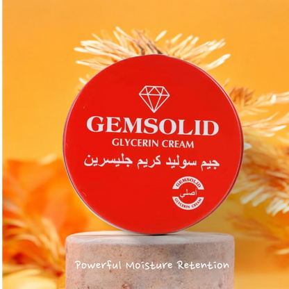 Gemsolid Glycerin Cream – Deep Moisturizing Skin Protection for Dry, Sensitive & Oily Skin | Hydration & Anti-Aging Benefits | 125ml - Damoo