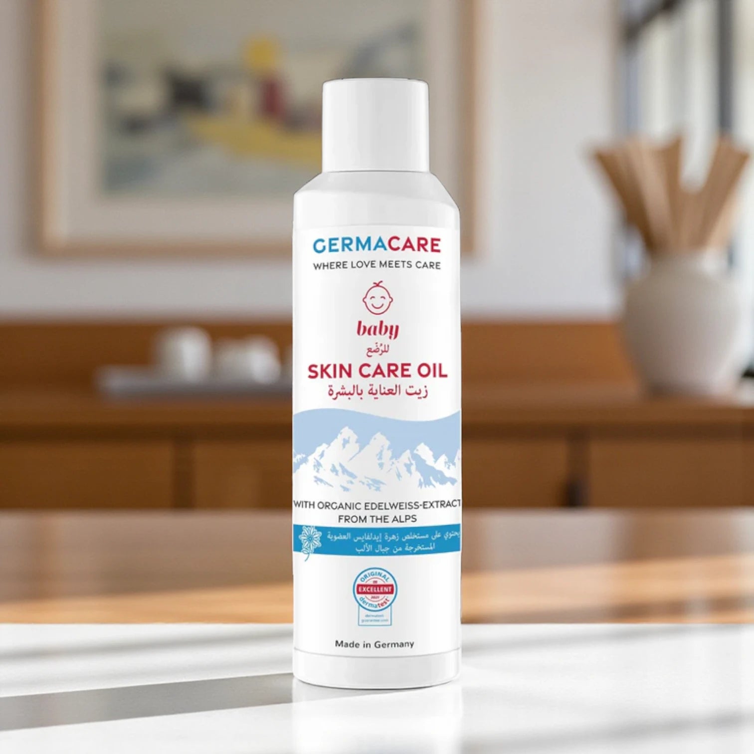 GermaCare Baby Skin Care Oil – 2 x 150ml | With Organic Edelweiss, Argan & Almond Oils | Nourishing, Hypoallergenic & Gentle for Sensitive Baby Skin - Damoo