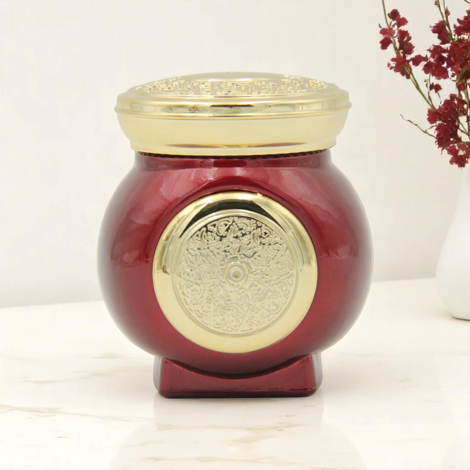 Glass Bakhoor Storage Jar 160ML – Elegant Empty Storage Container for Oud, Incense, & More – Multipurpose Decorative Jar - Damoo