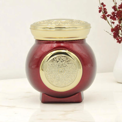 Glass Bakhoor Storage Jar 160ML – Elegant Empty Storage Container for Oud, Incense, & More – Multipurpose Decorative Jar - Damoo