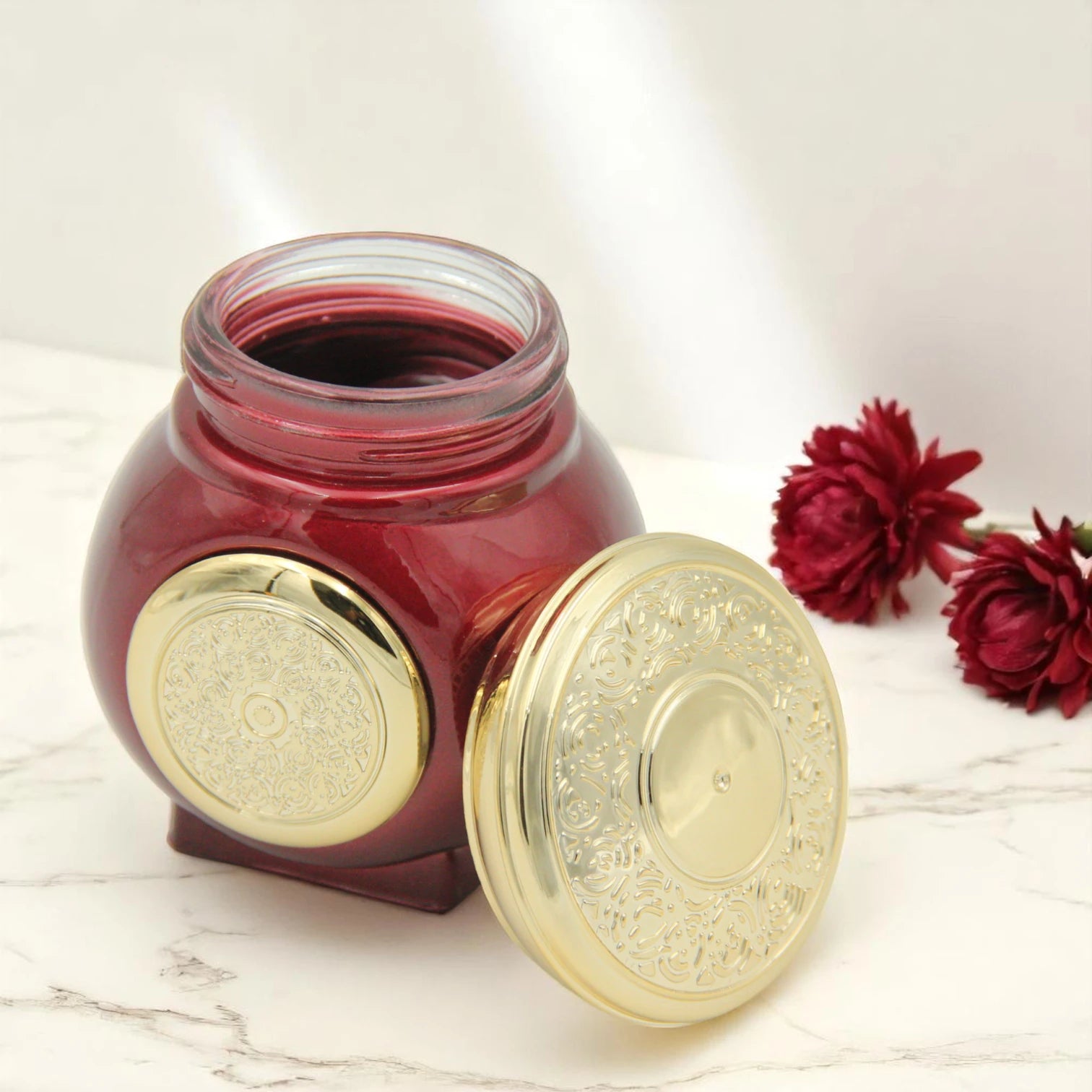 Glass Bakhoor Storage Jar 160ML – Elegant Empty Storage Container for Oud, Incense, & More – Multipurpose Decorative Jar - Damoo