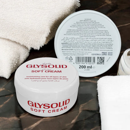 Glysolid Soft Skin Cream 200ml – Intensive Moisturizer with Glycerin & Allantoin - Fragrance-Free - For Sensitive, Dry & Damaged Skin - Damoo