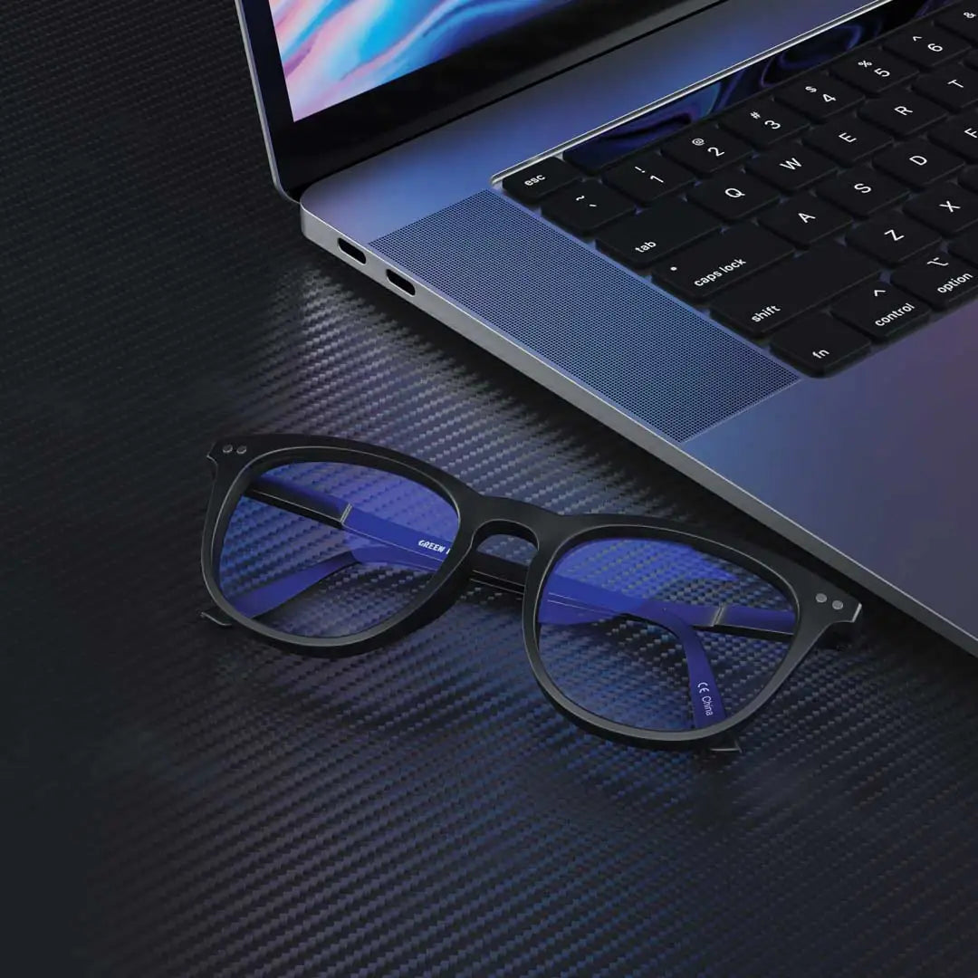 Green Lion Anti-Glare Glasses with UV400 Protection | Blue Light Blocking Glasses for Eye Strain Relief & Screen Use - Damoo