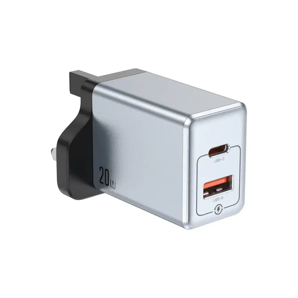 Green Lion Dual Port 20W & 35W Wall Adapter | USB-C PD & USB-A | High-Speed Charger for Phones & Tablets - Damoo