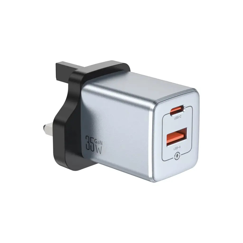Green Lion Dual Port 20W & 35W Wall Adapter | USB-C PD & USB-A | High-Speed Charger for Phones & Tablets - Damoo