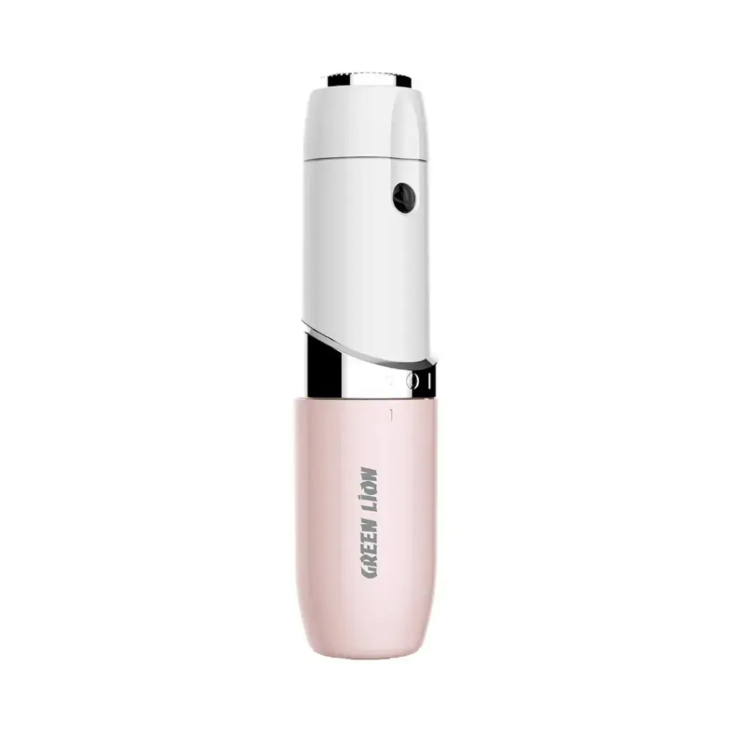 Green Lion Facial Hair Remover | Portable, Skin-Friendly Trimmer with LED Indicator & Stainless Steel Blade – Battery Powered - Damoo