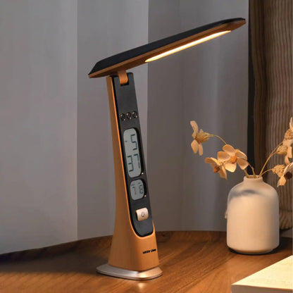 Green Lion LED Table Lamp | Adjustable Brightness, Cold-Natural-Warm Light Modes, 1800mAh Battery, Digital Time & Date Display - Damoo