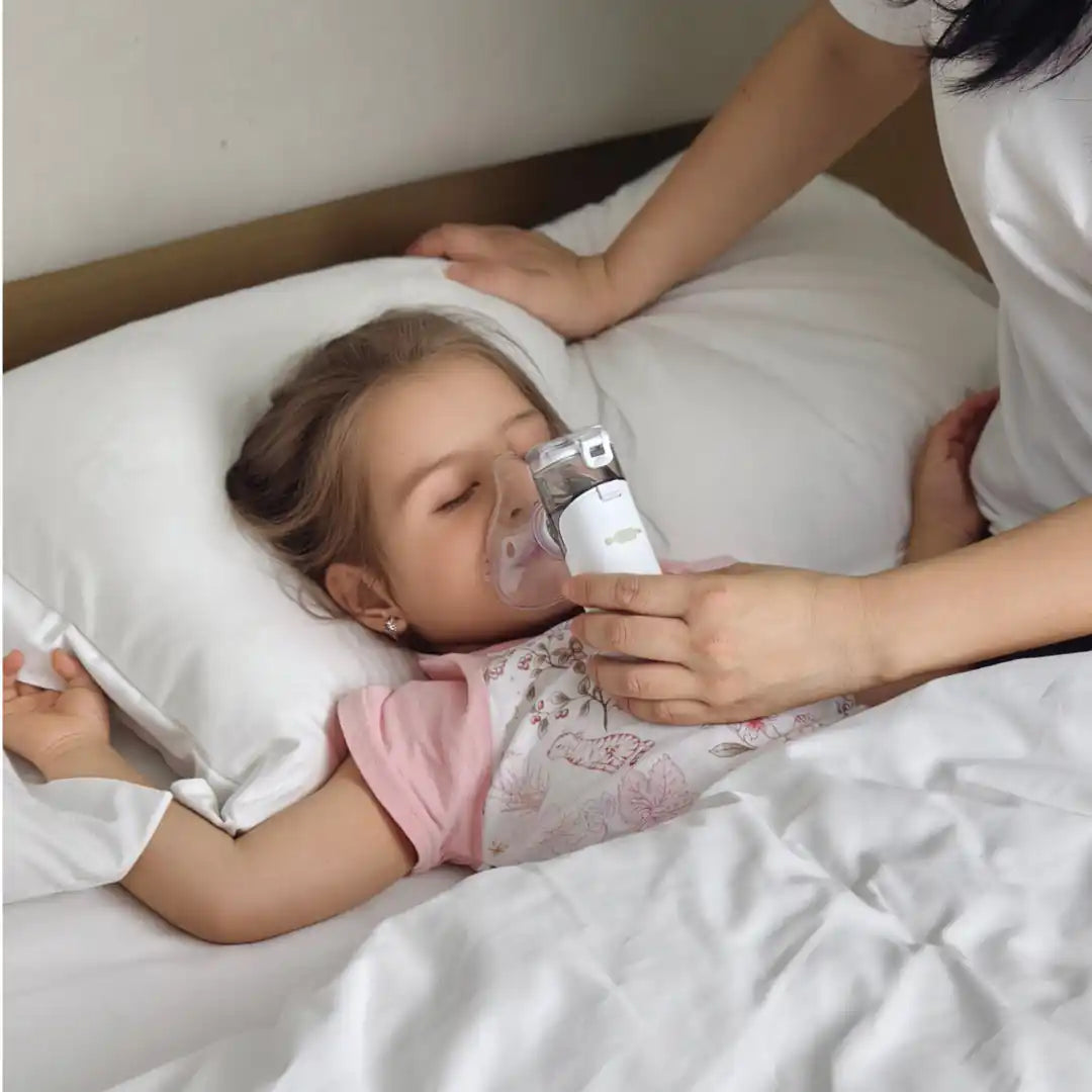 Green Lion Portable Nebulizer Pro – White | 900mAh Battery, Type-C Fast Charging, Fine Mist for Asthma & Allergy Relief - Damoo