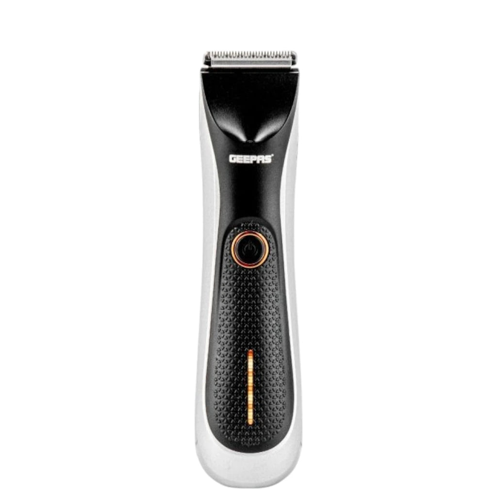 Geepas Professional Beard Trimmer for Men – Waterproof IPX5 Design, Dual Turbo Speed, LED Indicator & Light, Rechargeable 600mAh Battery, Stainless Steel Blades, Cordless Grooming Kit with Guide Combs – GTR56024N - Damoo