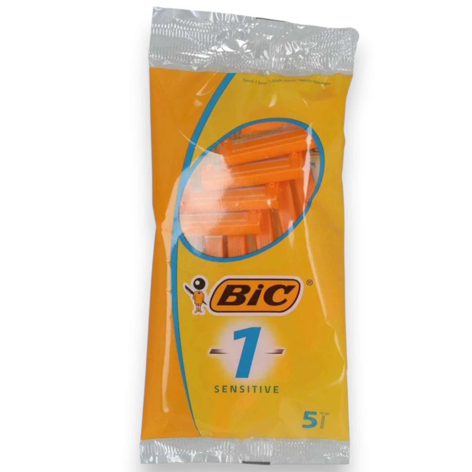 BIC Sensitive Disposable Razors for Men – Smooth Shave, Single Blade Precision, Comfortable Grip – Pack of 5 Made in France - Damoo