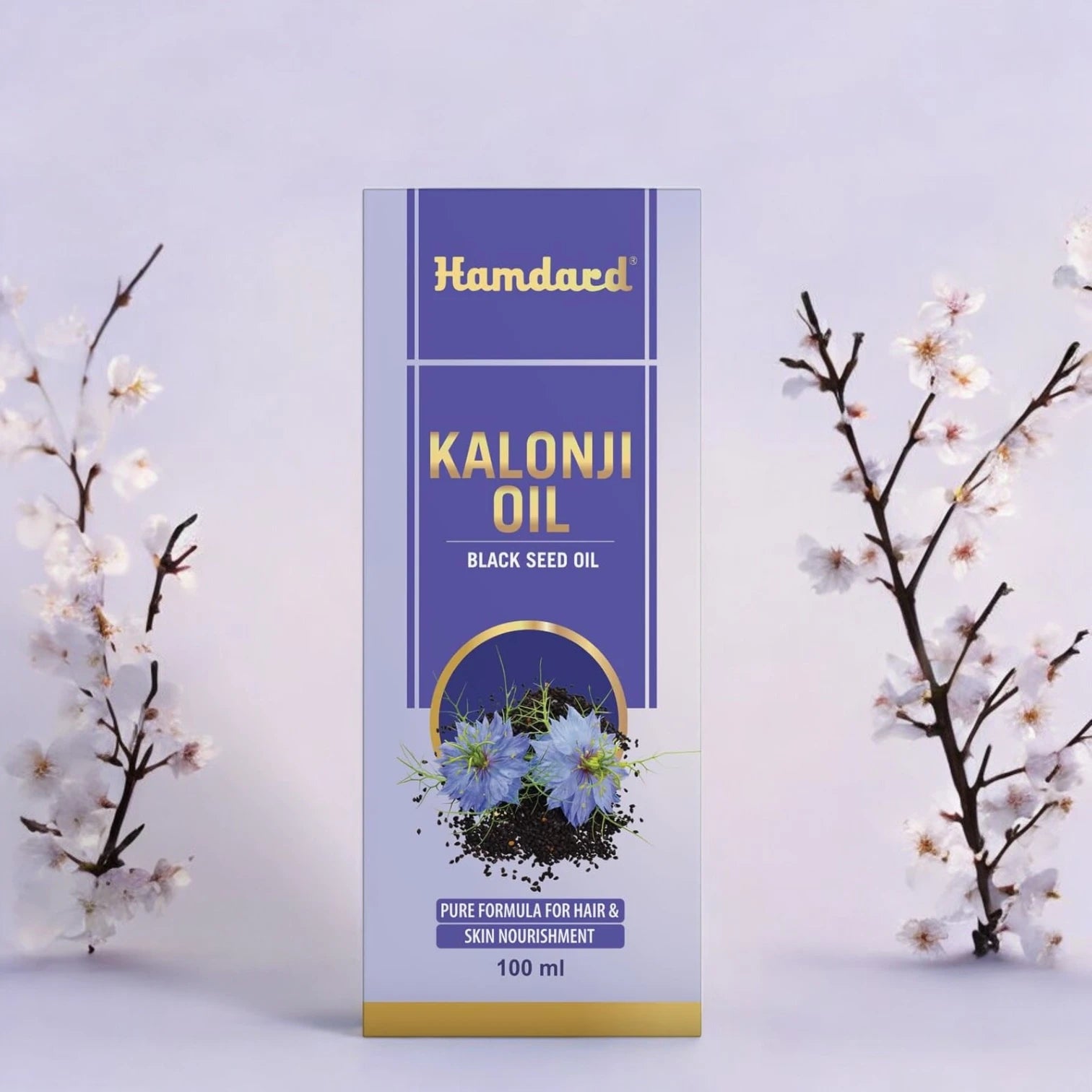 Hamdard Kalonji Oil 100ml | Pure Black Seed Oil for Hair Volume & Strength | Anti-Dandruff, Antioxidant-Rich, Alcohol-Free | For All Hair Types - Damoo