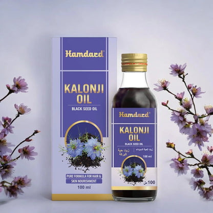 Hamdard Kalonji Oil 100ml | Pure Black Seed Oil for Hair Volume & Strength | Anti-Dandruff, Antioxidant-Rich, Alcohol-Free | For All Hair Types - Damoo