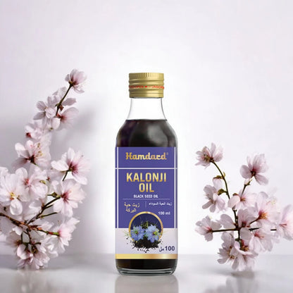 Hamdard Kalonji Oil 100ml | Pure Black Seed Oil for Hair Volume & Strength | Anti-Dandruff, Antioxidant-Rich, Alcohol-Free | For All Hair Types - Damoo
