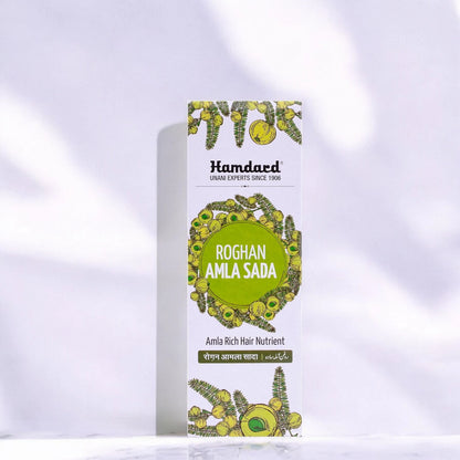 Hamdard Roghan Amla Sada Herbal Hair Oil – 200ml | Nourishing Ayurvedic Oil for Hair Growth, Strength & Shine | With Amla, Bhringraj & Henna | Alcohol-Free - Damoo