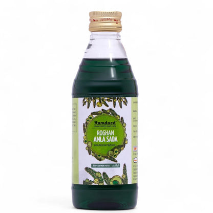 Hamdard Roghan Amla Sada Herbal Hair Oil – 200ml | Nourishing Ayurvedic Oil for Hair Growth, Strength & Shine | With Amla, Bhringraj & Henna | Alcohol-Free - Damoo